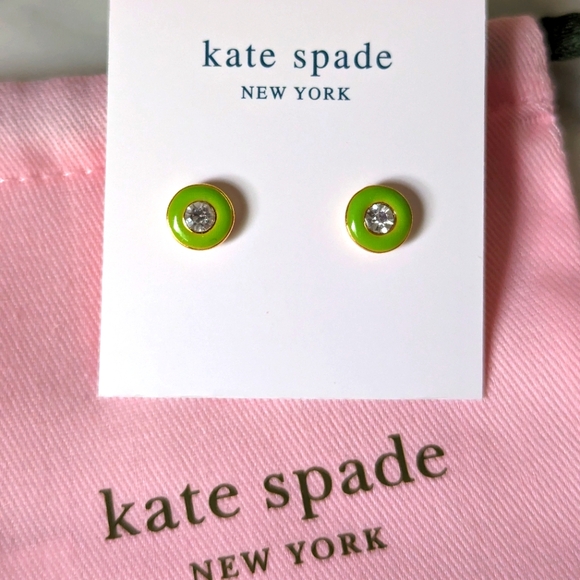 NWT Kate Spade Candy Drop studs in bright green 💚🍏💚🍭🍬 - Picture 14 of 14